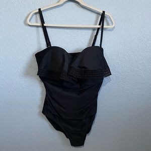 NEW Kona Sol Black One Piece Bathing Suit